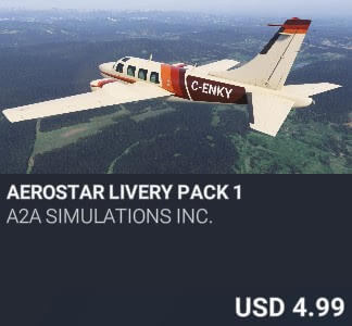 Aerostar Livery Pack 1 by A2A Simulations. USD $4.99