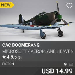 CAC Boomerang by Microsoft / Aeroplane Heaven. USD $14.99