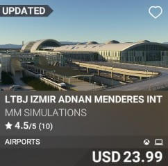 LTBJ Izmir Adnan Menderes Intl Airport by MM SIMULATIONS. USD $7.49