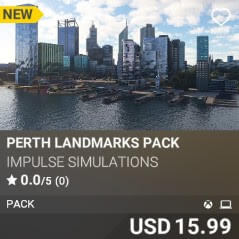 Perth Landmarks Pack by Impulse Simulations. USD $15.99