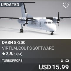 DASH 8-200 by Virtualcol FS Software. USD $15.99