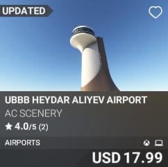 UBBB Heydar Aliyev Airport by AC Scenery. USD $17.99