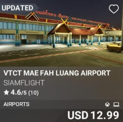 VTCT Mae Fah Luang Airport by SiamFlight. USD $12.99