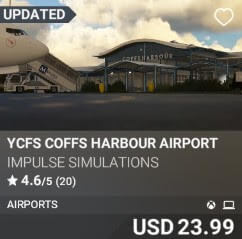YCFS Coffs Harbour Airport by Impulse Simulations. USD $23.99