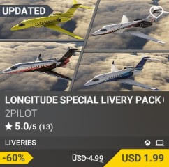 LONGITUDE SPECIAL LIVERY PACK 02 by 2PILOT. USD $4.99