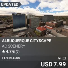 Albuquerque Cityscape by AC Scenery. USD $7.99