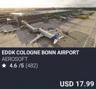 EDDK Cologne Bonn Airport by Aerosoft. USD $13.99