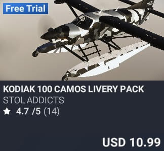 Kodiak 100 Camos Livery Pack by STOL Addicts. USD $10.99