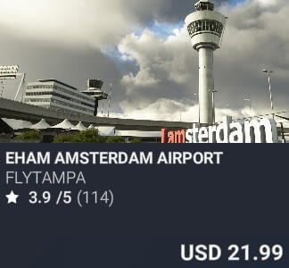 EHAM Amsterdam Airport by FlyTampa. USD $21.99