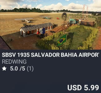 SBSV 1935 Salvador Bahia Airport by Redwing. USD $5.99