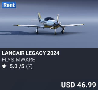 Lancair Legacy 2024 by Flysimware. USD $46.99