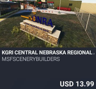 KGRI Central Nebraska Regional Airport by MSFScenerybuilders. USD $13.99