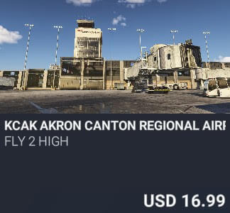 KCAK AKRON CANTON REGIONAL AIRPORT MSFS2024 by Fly 2 High. USD $16.99