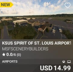 KSUS Spirit of St. Louis Airport by msfscenerybuilders. USD $14.99