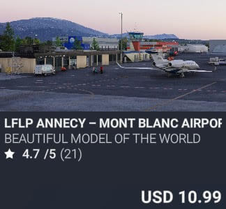 LFLP Annecy &ndash; Mont Blanc Airport by Beautiful Model of the World. USD $10.99
