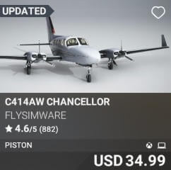 C414AW Chancellor by Flysimware. USD $34.99