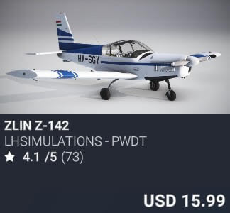 Zlin Z-142 by LHSimulations - PWDT. USD $15.99