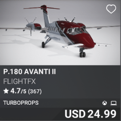 P.180 Avanti II by FlightFX. USD $24.99