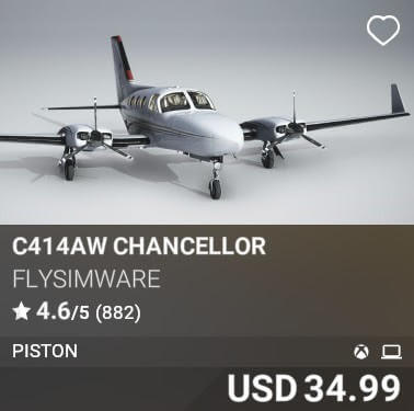 C414AW Chancellor by Flysimware. USD $34.99