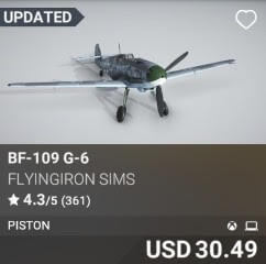BF-109 G-6 by FlyingIron Sims. USD $30.49