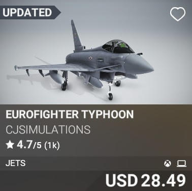Eurofighter Typhoon by CJSimulations. USD $28.49