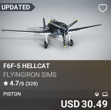 F6F-5 Hellcat by FlyingIron Sims. USD $30.49