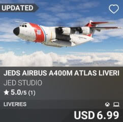 JEDS Airbus A400M Atlas Liveries by JED Studio. USD $6.99