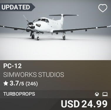PC-12 by SimWorks Studios. USD $24.99