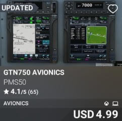 GTN750 Avionics by PMS50. USD $4.99