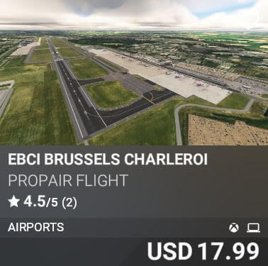 EBCI Brussels Charleroi by Propair Flight. USD $17.99