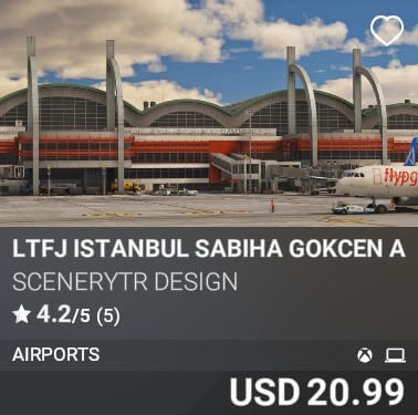 LTFJ Istanbul Sabiha Gokcen Airport by SceneryTR Design. USD $20.99