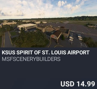 KSUS Spirit of St. Louis Airport by msfscenerybuilders. USD $14.99