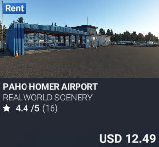 PAHO Homer Airport by realworld scenery. USD $12.49