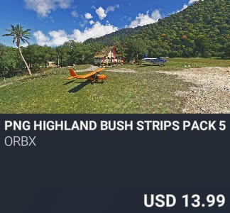 PNG Highland Bush Strips Pack 5 by Orbx. USD $13.99