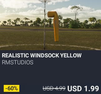 REALISTIC WINDSOCK YELLOW by RmStudios. USD $4.99 (on sale for 1.99)