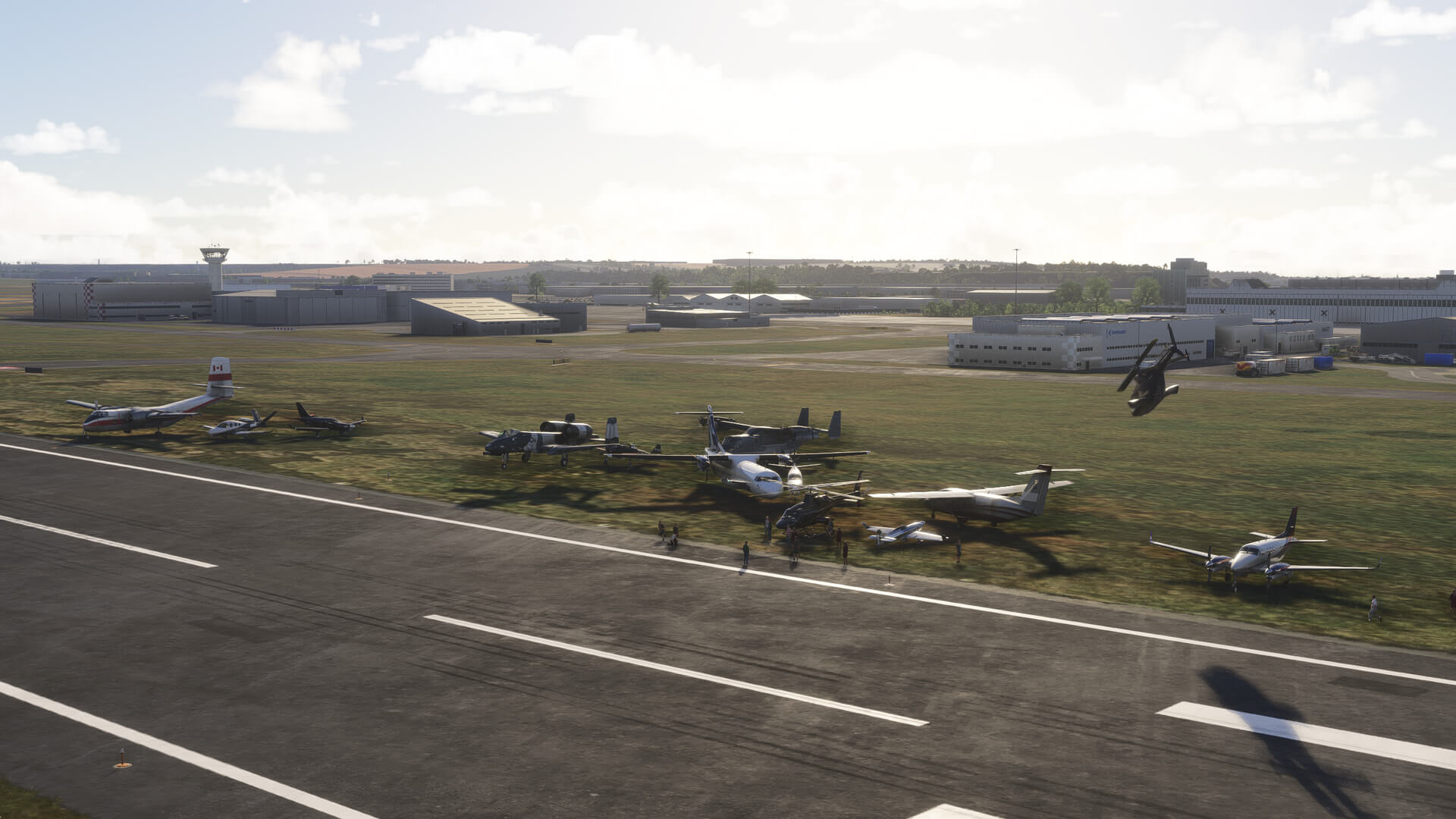 Screenshot by hayate1944 showing various aircraft and pilots gathered together