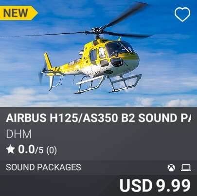 Airbus H125/AS350 B2 sound pack by DHM. USD 9.99. New on PC and Xbox