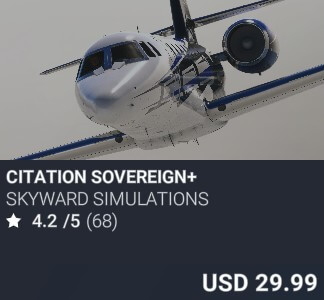 Citation Sovereign+ by Skyward Simulations. USD 29.99. Update on PC and Xbox