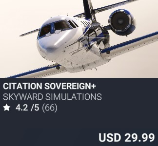 Citation Sovereign+ by Skyward Simulations. USD 29.99. Update on PC and Xbox
