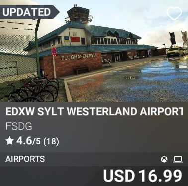 EDXW Sylt Westerland Airport by FSDG. USD 16.99. Update on PC and Xbox