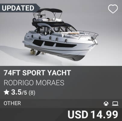 74ft Sport Yacht by Rodrigo Moraes. USD 14.99. Update on PC and Xbox