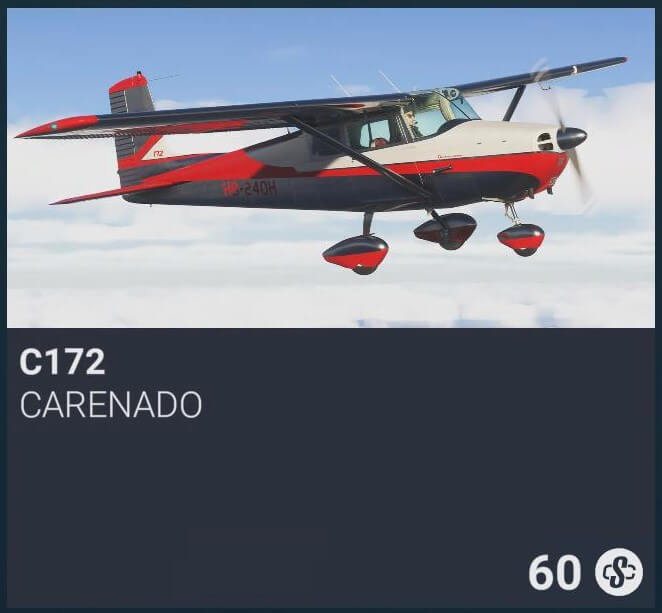 C172 by Carenado. 60 Simverse coins