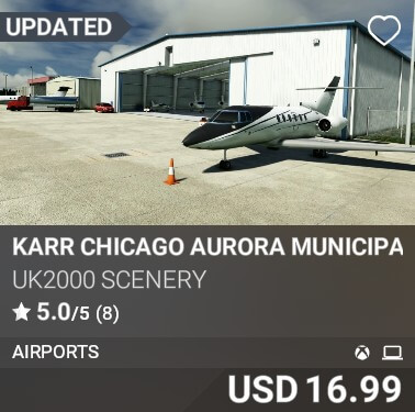 KARR Chicago Aurora Municipal Airport by UK2000Scenery. USD 15.99. Update on PC and Xbox