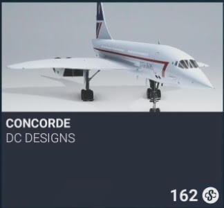 Concorde by DC Designs. SC 162. New on PS5