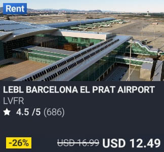 LEBL Barcelona El Prat Airport by LVFR. USD 16.99. New on PC and Xbox