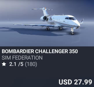 Bombardier Challenger 350 by Sim Federation. USD 27.99. Update on PC and Xbox