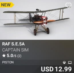 RAF S.E.5a by Captain Sim. USD 12.99. New on PC and Xbox