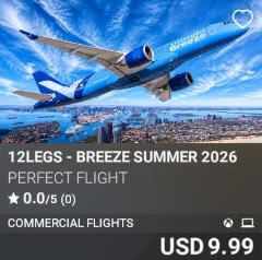 12LEGS - BREEZE SUMMER 2026 by Perfect Flight. USD 9.99. New on PC and Xbox