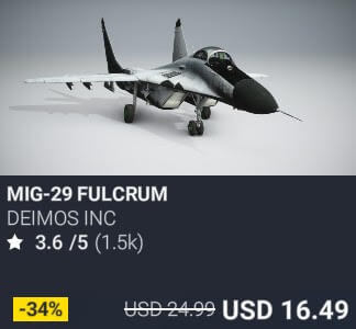 MiG-29 Fulcrum by DeimoS Inc. USD 24.99 . Update on PC and Xbox