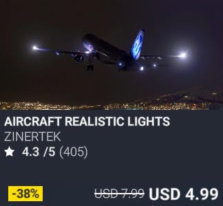 Aircraft Realistic Lights by Zinertek. USD 7.99. Update on PC and Xbox